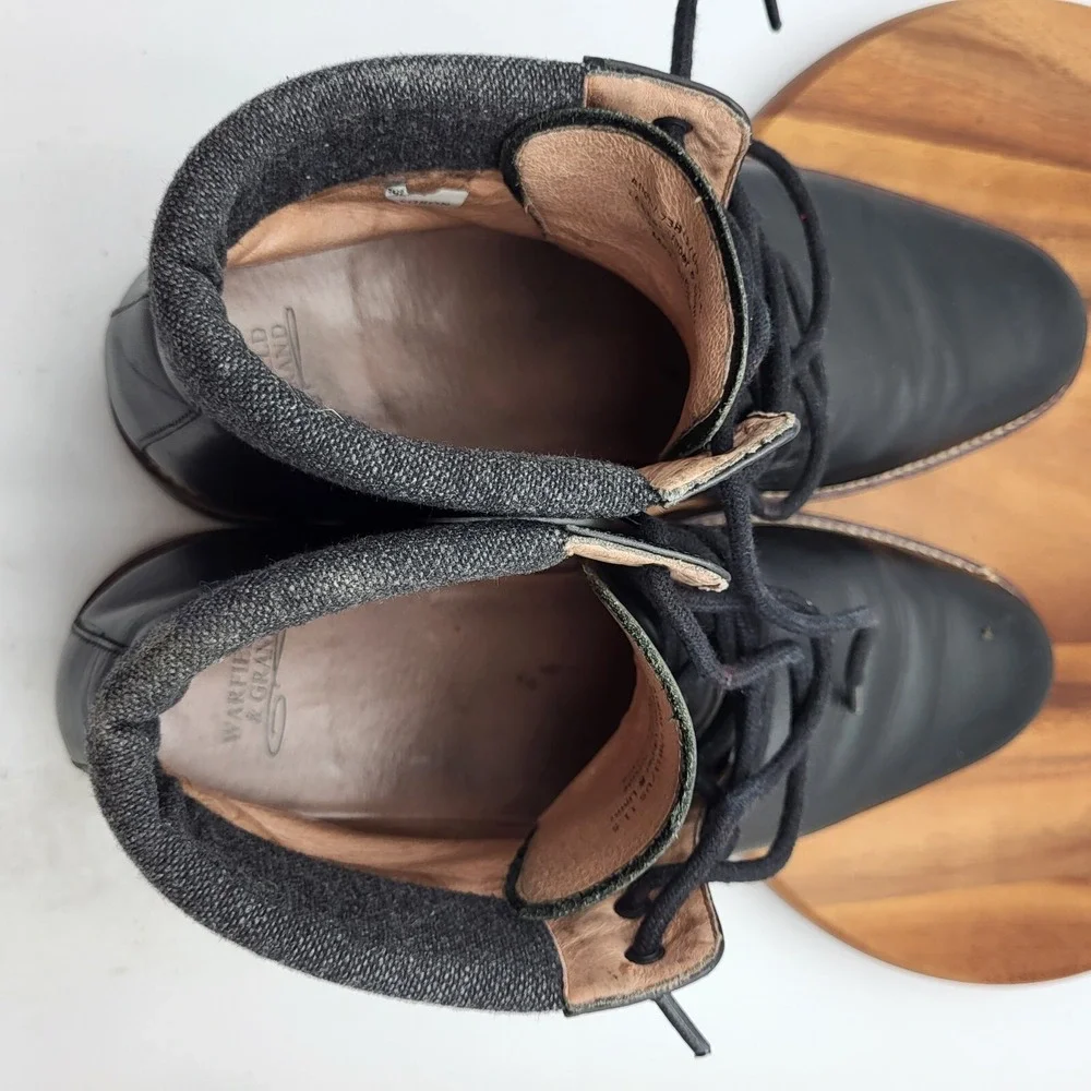 Warfield &‎ Grand Chukka Boots Mens Size 11.5 Black Leather Allen Dress Boots